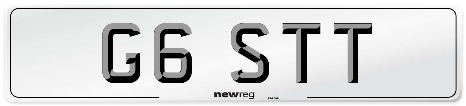 G6 STT Number Plate from New Reg